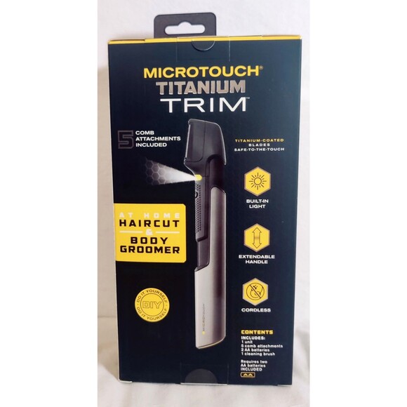 Microtouch Titanium  Trim  At Home Haircut & Body Groomer with Light NEW - Picture 4 of 5
